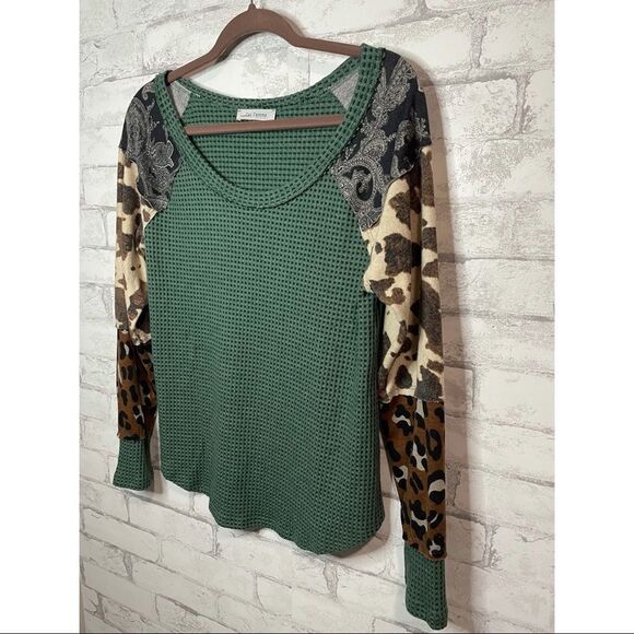 Ces Femme Boutique Brand Multi Patterned Thermal Sweater - Picture 4 of 5